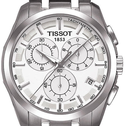 TISSOT Couturier Silver Dial Steel Strap Chronograph Quartz 41 mm – T035.617.11.031.00