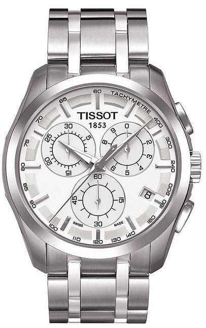 TISSOT Couturier Silver Dial Steel Strap Chronograph Quartz 41 mm – T035.617.11.031.00