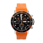 TISSOT Seastar 1000 Black Dial Orange Rubber Quartz Chronograph 45.5 mm – T120.417.17.051.01