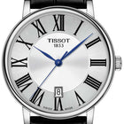 TISSOT Carson Premium Quartz Silver Dial Black Leather Strap 40 mm – T122.410.16.033.00
