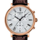 TISSOT Carson Premium Silver Dial Brown Leather Strap Chronograph Quartz 41 mm – T122.417.36.033.00