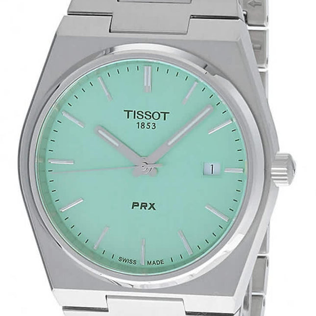 TISSOT PRX T-Classic Quartz 40 mm Green Dial Stainless Steel Bracelet – T137.410.11.091.01