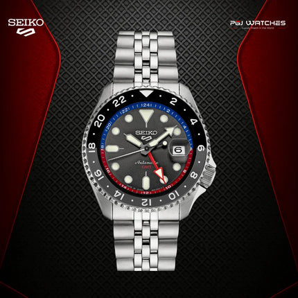 SEIKO 5 Sports GMT USA Special Edition Dial Stainless Steel Strap - SSK019K1