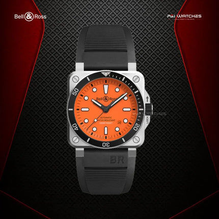 Bell & Ross BR 03-92 Diver Orange 42mm - BR0392-D-O-ST/SRB - PGJ Watches