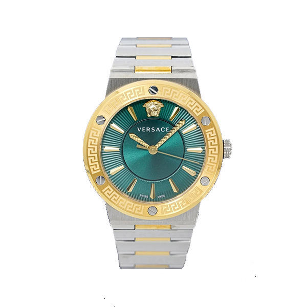 Versace Greca Logo Two-Tone Green