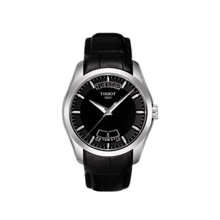 Tissot Couturier Black Leather