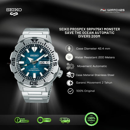 SEIKO Prospex Sea Monster 'Antartica Penguin' Save The Ocean Special Edition - SRPH75K1