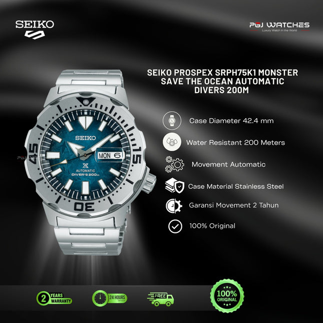 SEIKO Prospex Sea Monster 'Antartica Penguin' Save The Ocean Special Edition - SRPH75K1