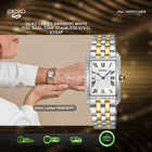 SEIKO Quartz Ladies Rectangular Two-Tone - SWR087P1