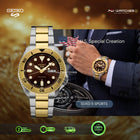 SEIKO 5 Sports Automatic Brown Dial Two Tone Stainless Steel Strap – SRPK24