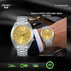 SEIKO 5 Sports SNXS Gold Dial Steel Strap Vintage Series Automatic 37.4 mm - SRPL59K1