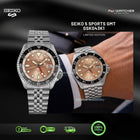 SEIKO 5 Sports GMT Salmon Dial Stainless Steel Strap - SSK043K1