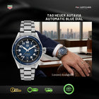 TAG HEUER Autavia Calibre 5 42mm Blue Dial Steel Strap - WBE5116.EB0173