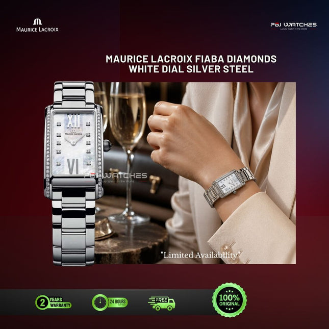 MAURICE LACROIX FIABA Square Diamond Quartz Mother of Pearl Dial - FA2164-SD532-170