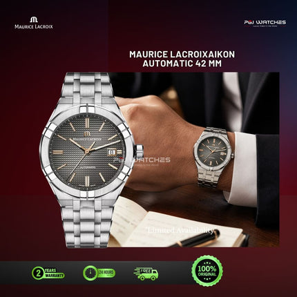 MAURICE LACROIX Aikon Automatic Grey Dial Stainless Steel 42mm - AI6008-SS002-331-1