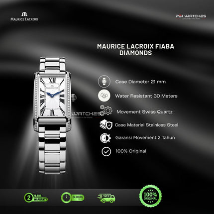 MAURICE LACROIX Fiaba Diamonds Roman Dial Stainless Steel Ladies Watch 21mm - FA2164-SD532-118