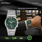 SALVATORE FERRAGAMO Chronograph Green Dial Stainless Steel 44mm - SFME00421