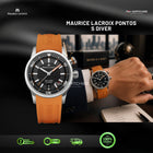 MAURICE LACROIX PONTOS S Diver Automatic 42mm Black Dial Rubber Strap - PT6248-SS00L-330-J
