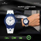 MAURICE LACROIX AIKON #tide Quartz 40mm White Dial Rubber Blue - AI2008-BBB11-300-0