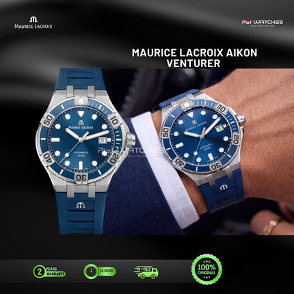 MAURICE LACROIX AIKON Venturer Automatic 43mm Blue Dial - AI6058-SS001-430-1