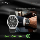 SALVATORE FERRAGAMO Chronograph Black Dial Rubber Strap Watch - SFME00121