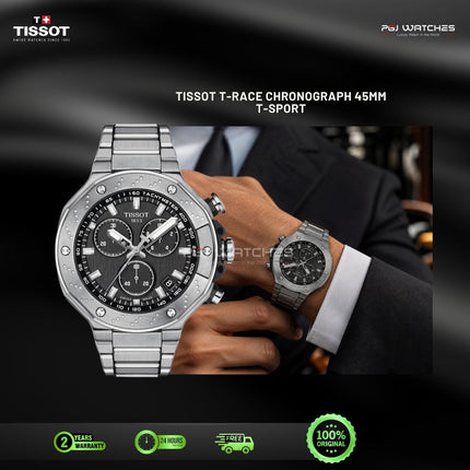 TISSOT T-Race Chronograph Black Dial Stainless Steel 45mm Quartz - T115.417.11.051.00