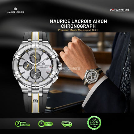 MAURICE LACROIX AIKON Quartz Chronograph “King of the Court” Special Edition 44mm Silver Dial - AI1018-TT030-130-K