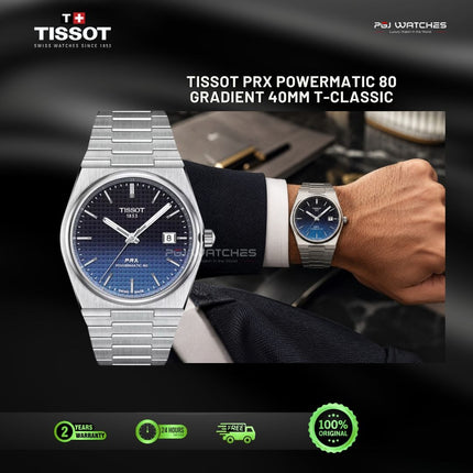 TISSOT PRX Powermatic 80 Gradient Blue Dial Stainless Steel 40mm - T137.407.11.051.01