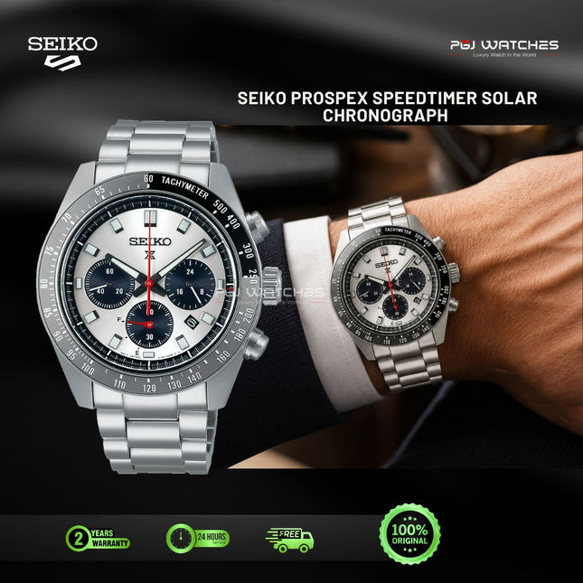 SEIKO Prospex Speedtimer Solar Chronograph Panda Dial 41mm Stainless Steel - SSC813P1