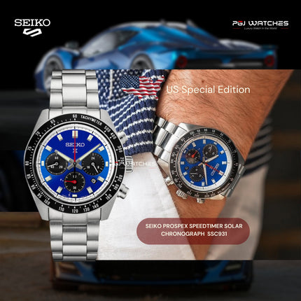 SEIKO Prospex Solar Chronograph Blue Dial Stainless Steel Strap – SSC931