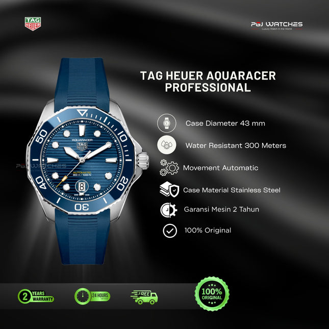 TAG HEUER Aquaracer Professional 300 Date Automatic 43mm Steel - WBP201B.FT6198