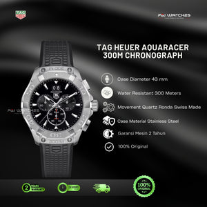 TAG HEUER Aquaracer Quartz Chronograph Rubber Strap - CAY1110.FT6041