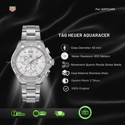 TAG HEUER Aquaracer MM0149 43mm Steel - CAY1111.BA0927