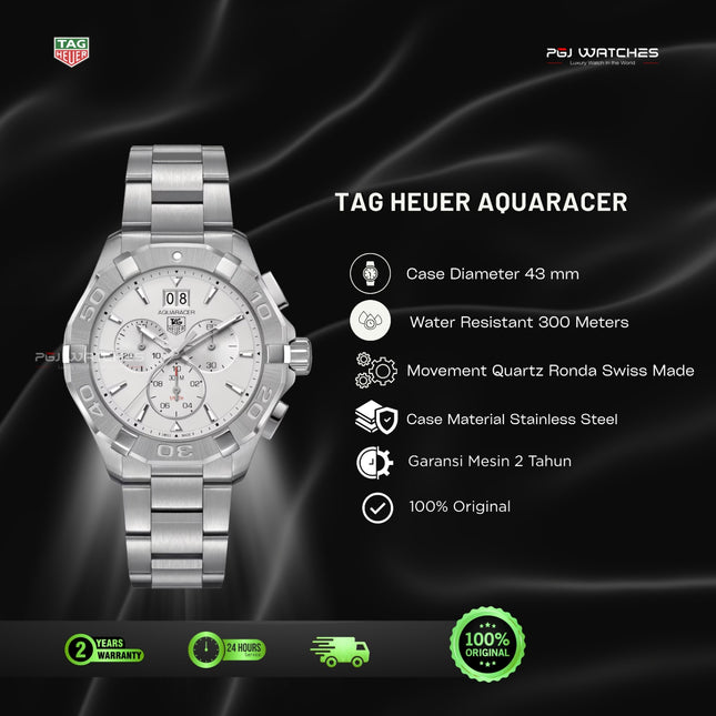 TAG HEUER Aquaracer MM0149 43mm Steel - CAY1111.BA0927