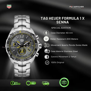 TAG HEUER Formula 1 x Senna Quartz 43mm Steel - CAZ101AF.BA0637