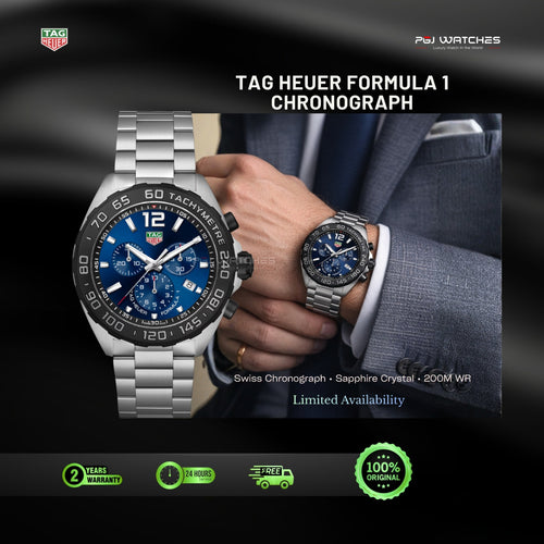 TAG HEUER Formula 1 Chronograph Quartz 43mm Steel - CAZ101AV.BA0842