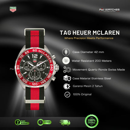 TAG HEUER Formula One McLaren Limited Edition Black Dial Men's Watch - CAZ1112.FC8188