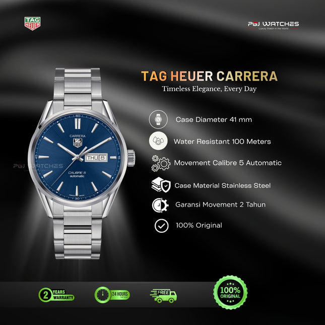 TAG HEUER Carrera Dial Blue Automatic 41mm - WAR201E.BA0723
