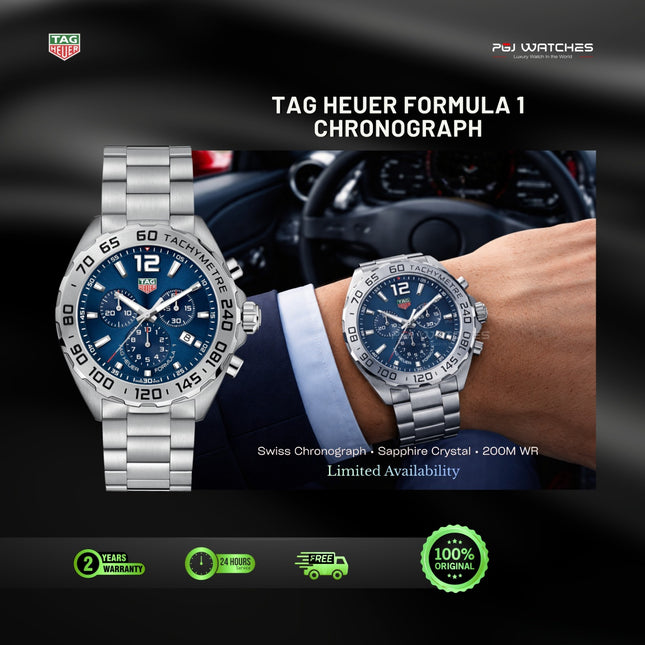TAG HEUER Formula 1 Chronograph Quartz 43mm Steel - CAZ101K.BA0842