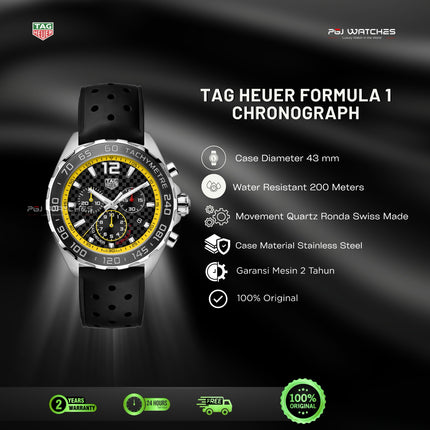 TAG HEUER Formula 1 Chronograph Rubber - CAZ101AC.FT8024
