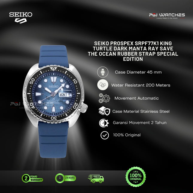 SEIKO Prospex King Turtle “Save The Ocean Manta Ray” - SRPF77K1