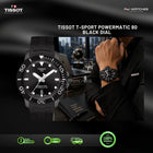 TISSOT T‑Sport Seastar 1000 Powermatic 80 Black Dial Black Rubber Strap - T120.407.37.051.00