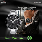 TISSOT Seastar 1000 Chronograph 45.5mm T‑Sport Black Dial Stainless Steel Bracelet - T120.417.11.051.00