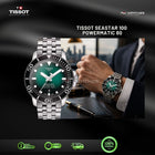 TISSOT Seastar 1000 Powermatic 80 43mm T‑Sport Green Gradient Dial Stainless Steel Bracelet - T120.407.11.091.01