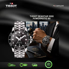 TISSOT Seastar 1000 Powermatic 80 43mm Black Dial Stainless Steel Bracelet - T120.407.11.051.00