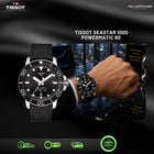 TISSOT Seastar 1000 Powermatic 80 43mm Black Dial Black Fabric Strap - T120.407.17.051.00