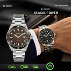 LE JOUR Seacolt Diver Brown Dial Stainless Steel - LJ-SCD-004
