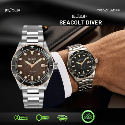 LE JOUR Seacolt Diver Brown Dial Stainless Steel - LJ-SCD-004