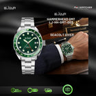 LE JOUR Hammerhead GMT Green Textured Dial - LJ-HH-GMT-003