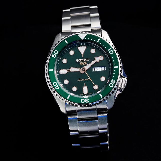 Seiko 5 Automatic SRPD63K1 Sport Green Waterproof Luminous Crystal Stainless Jam Tangan Pria Original